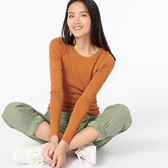 J. Crew Tops - NWT J.Crew Slim Perfect long-sleeve Tee Orange S